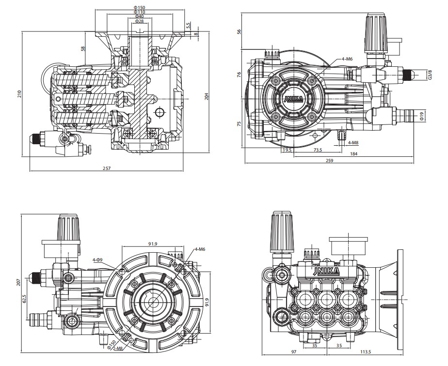 1450rpm High Pressure Pump
